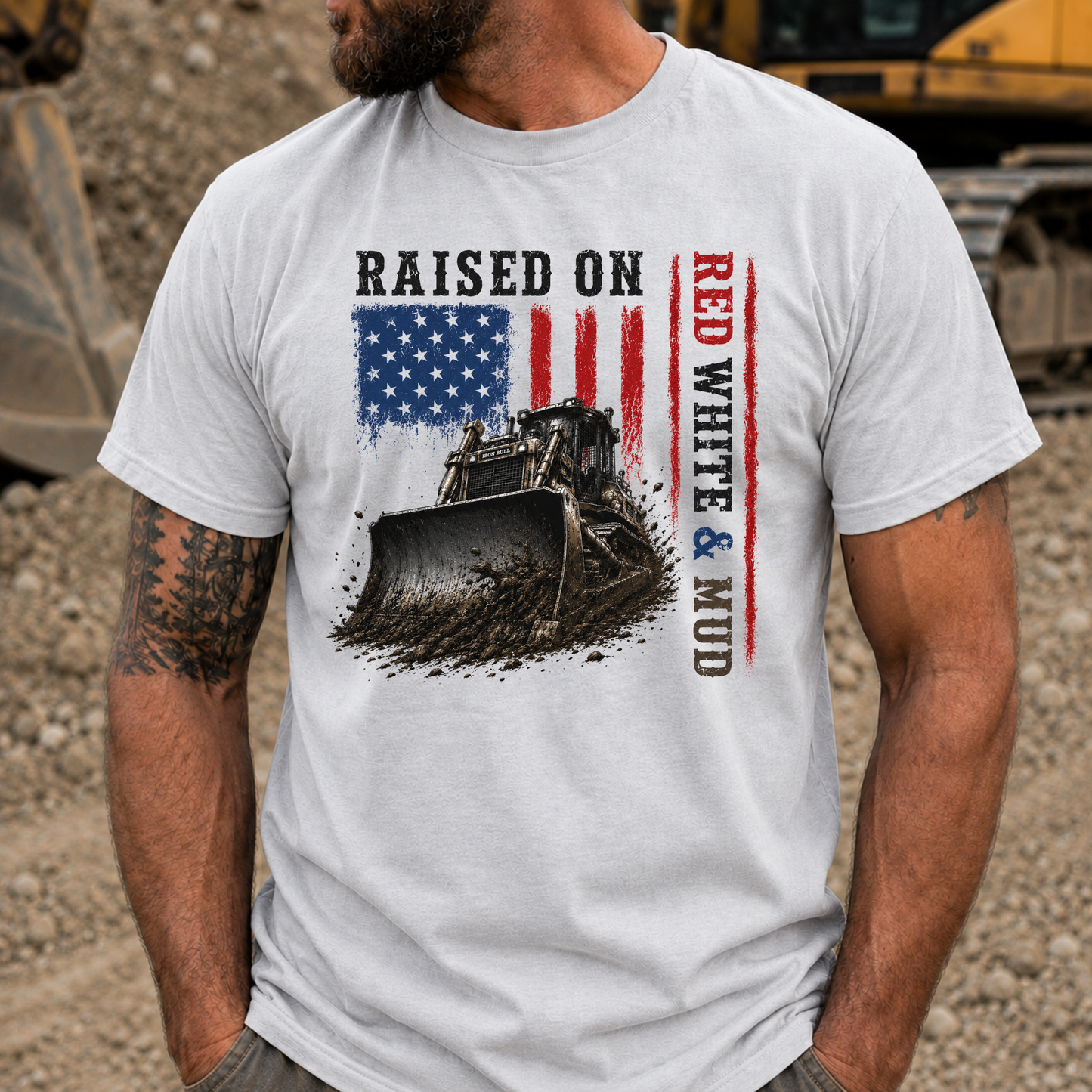 Raised on Red White & Mud — Front Design