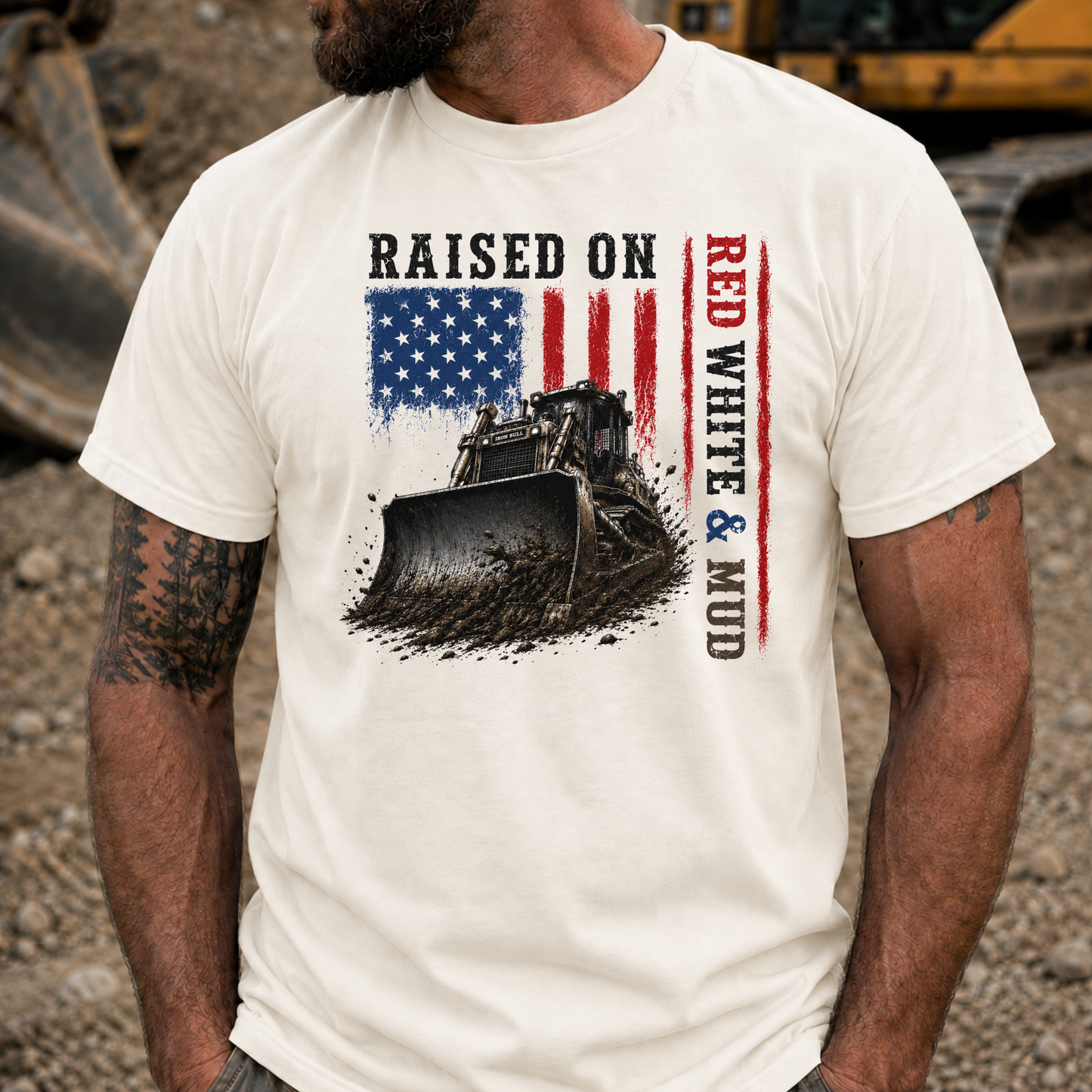 Raised on Red White & Mud — Front Design