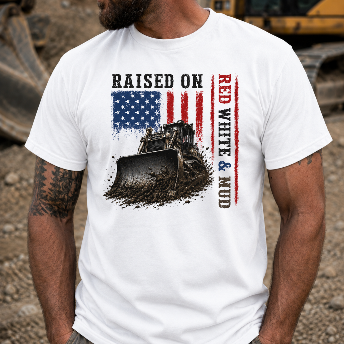 Raised on Red White & Mud — Front Design
