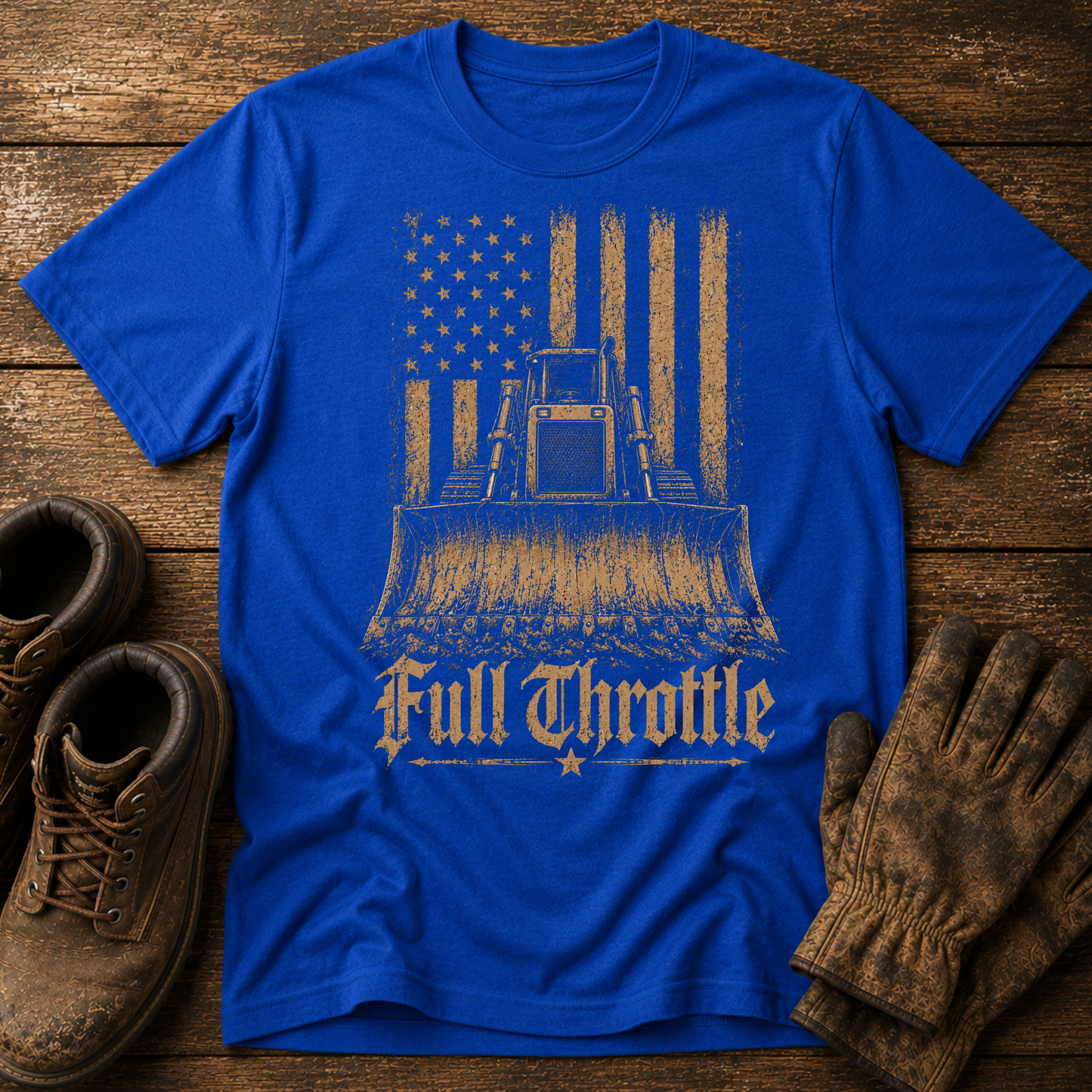 Full Throttle Dozer American Flag