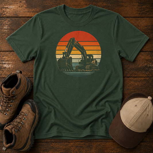 Vintage Excavator Kids Shirt