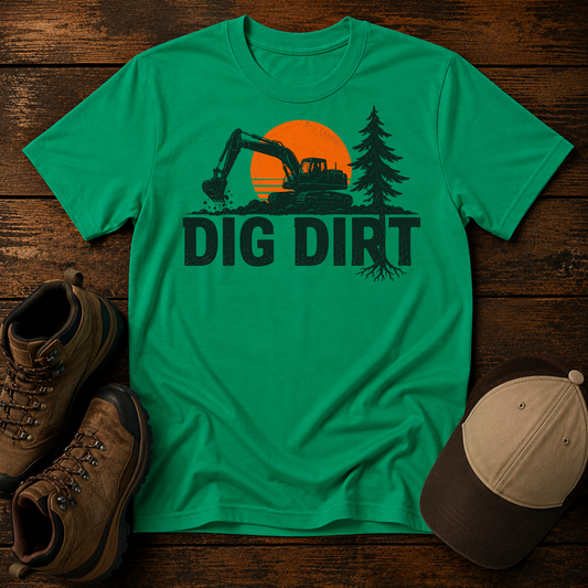 Dig Dirt Excavator Shirt for Kids