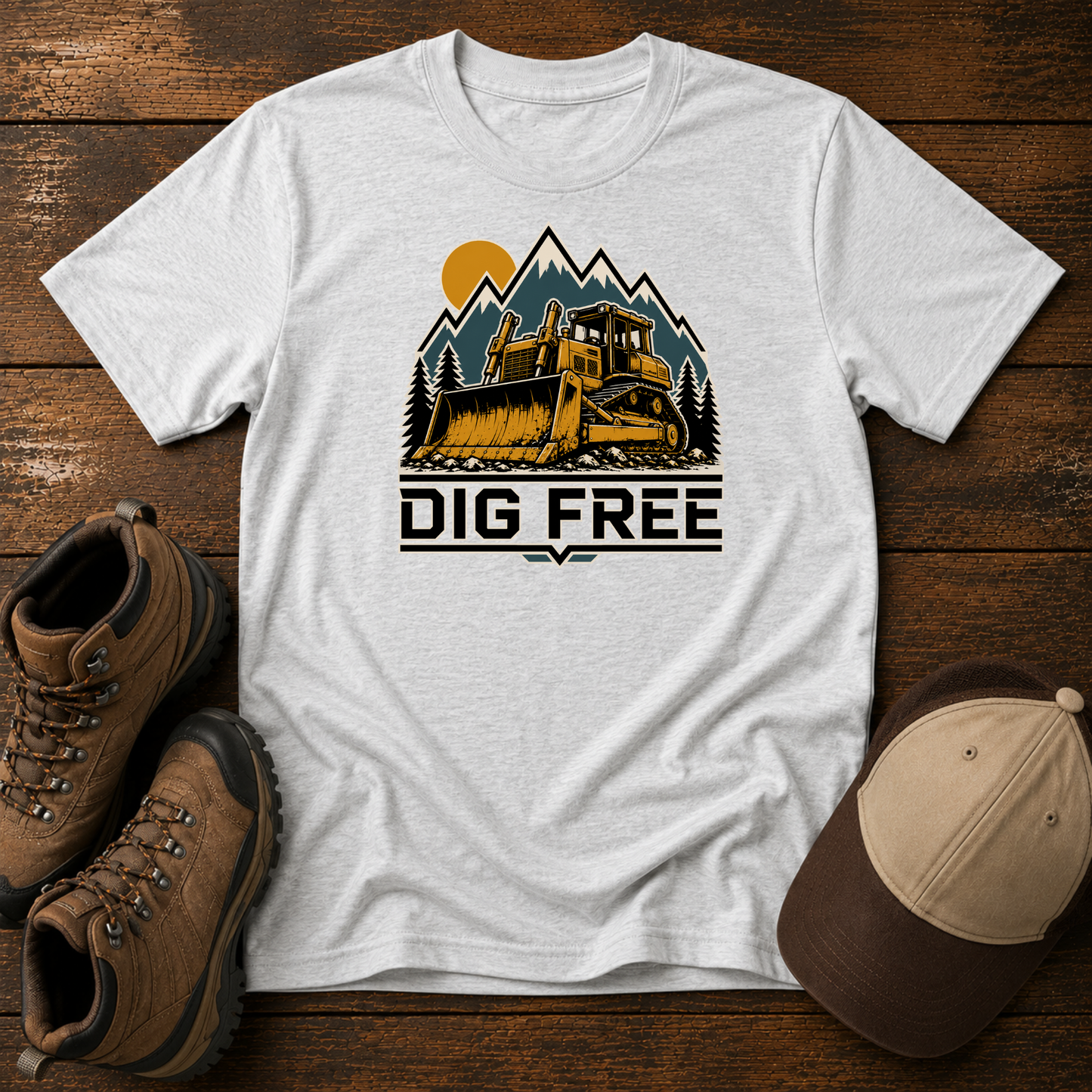 Dig Free Bulldozer Shirt for Kids
