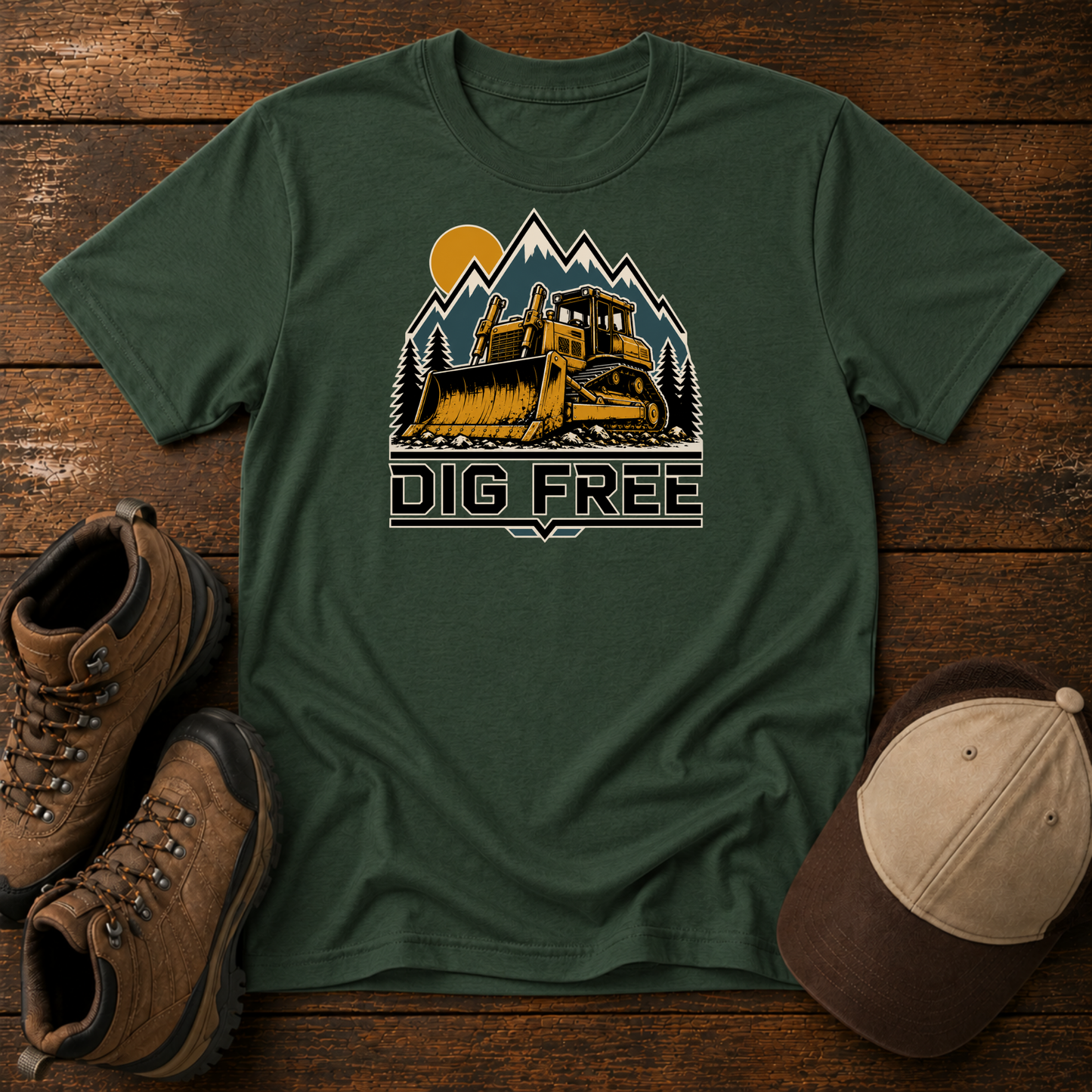 Dig Free Bulldozer Shirt for Kids