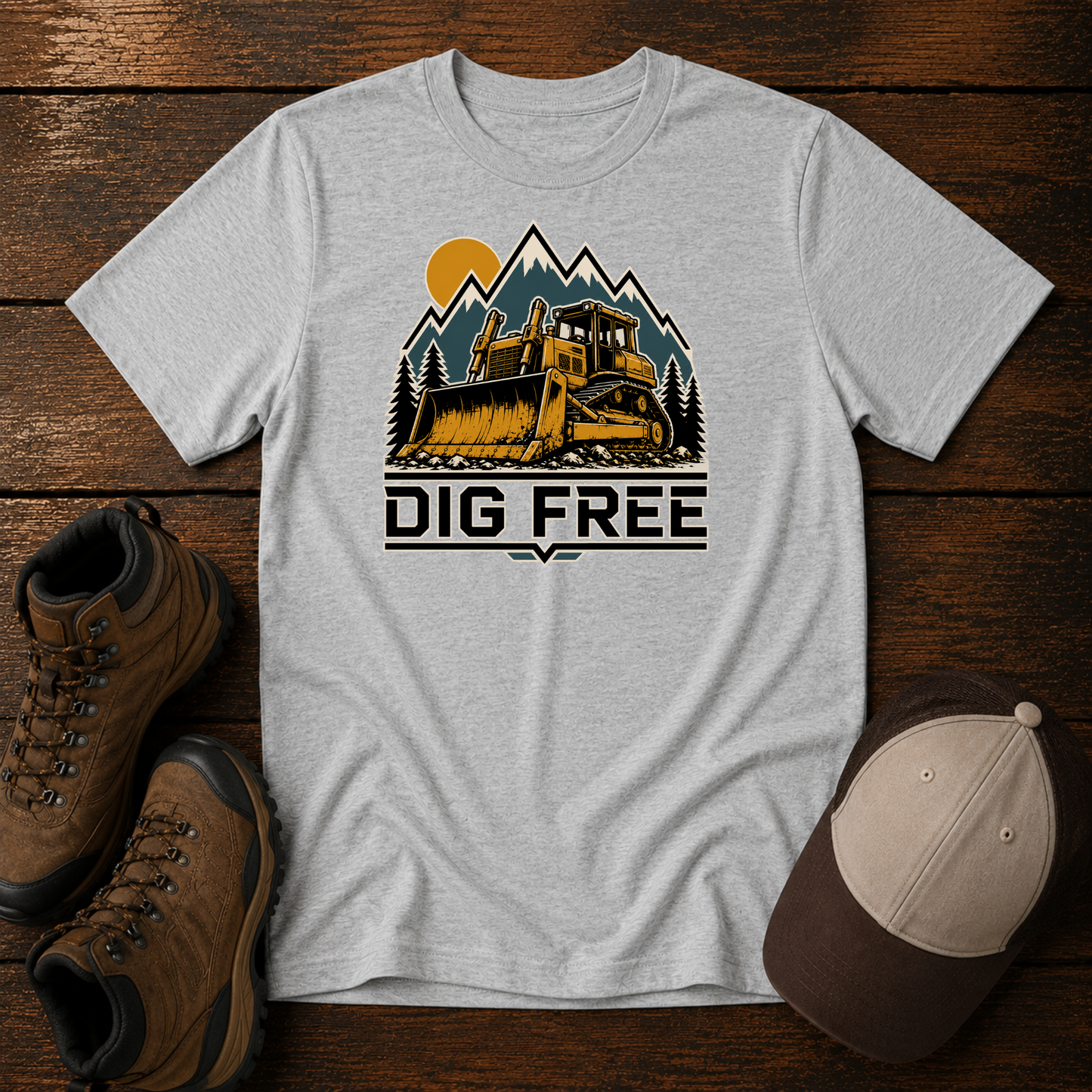 Dig Free Bulldozer Shirt for Kids