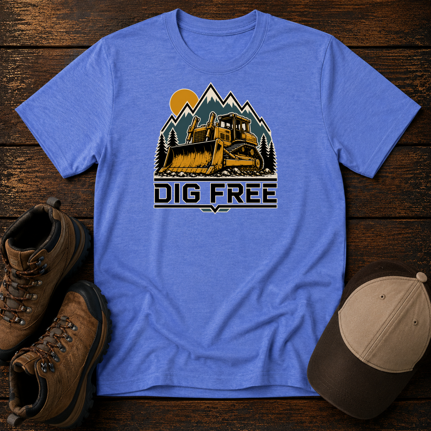 Dig Free Bulldozer Shirt for Kids