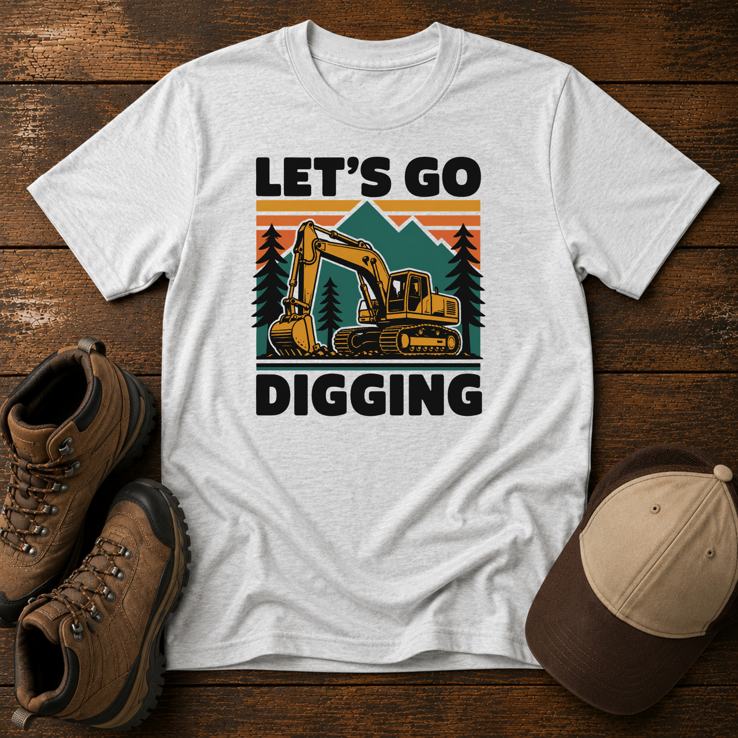 Let's Go Digging Kids Excavator Shirt