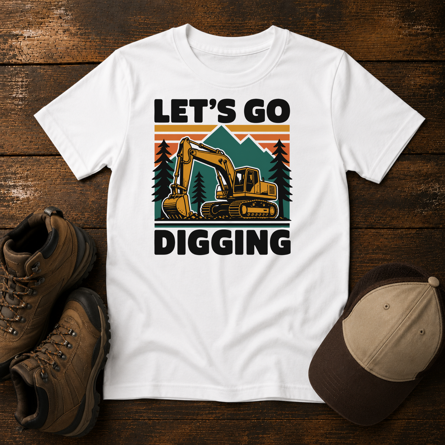 Let's Go Digging Kids Excavator Shirt