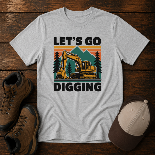 Let's Go Digging Kids Excavator Shirt
