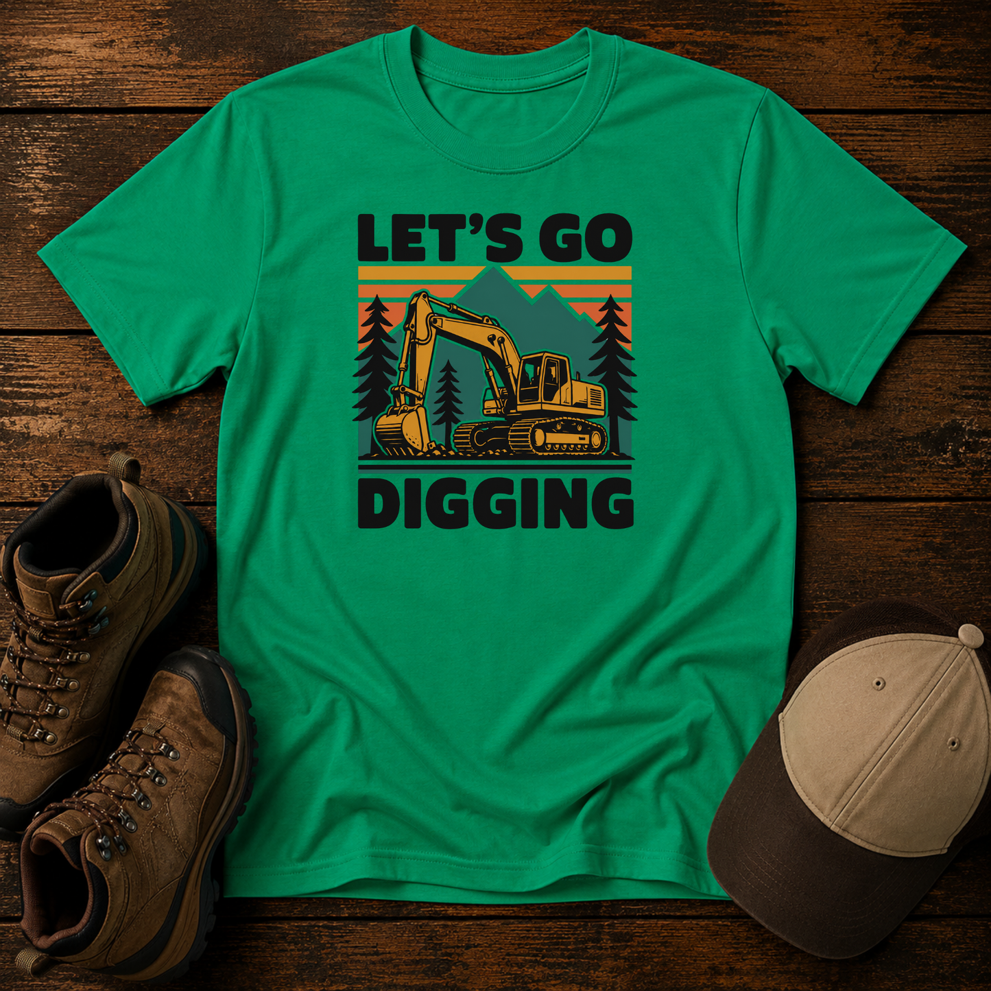 Let's Go Digging Kids Excavator Shirt