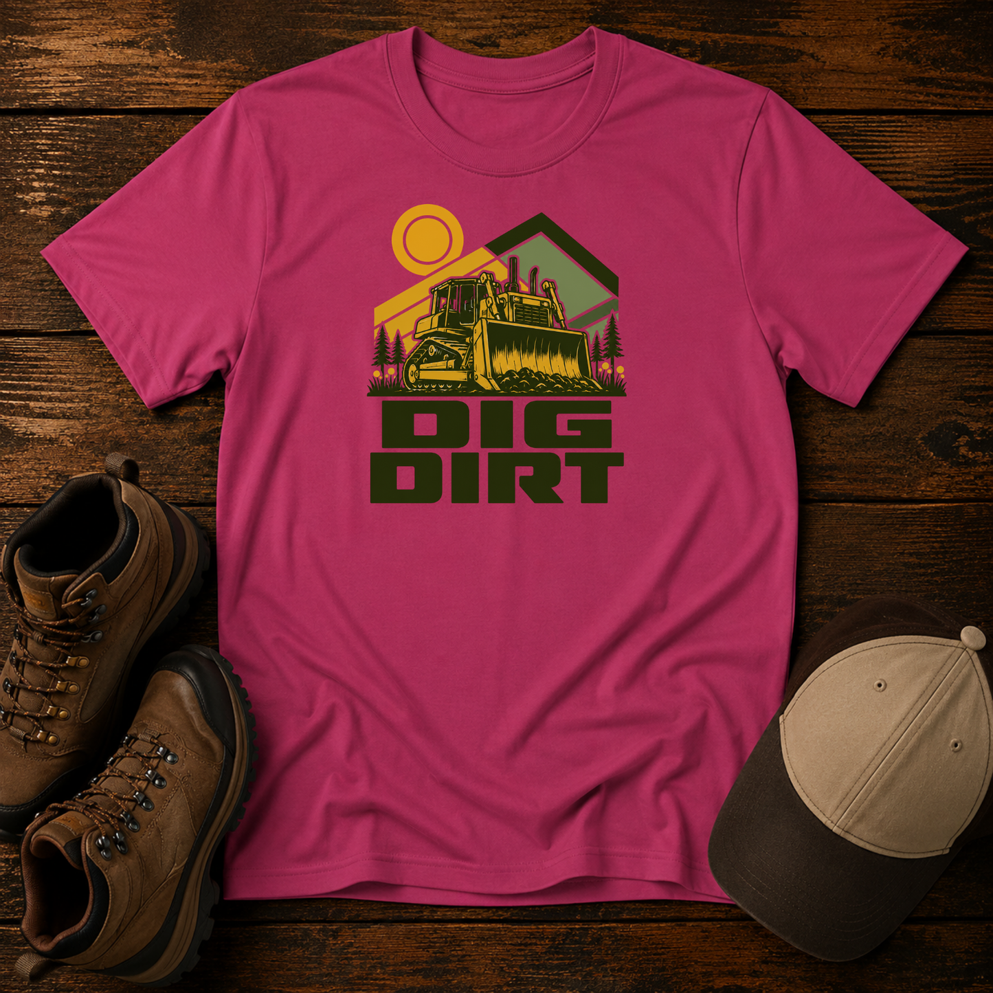 Kids Excavator "Dig Dirt" Shirt