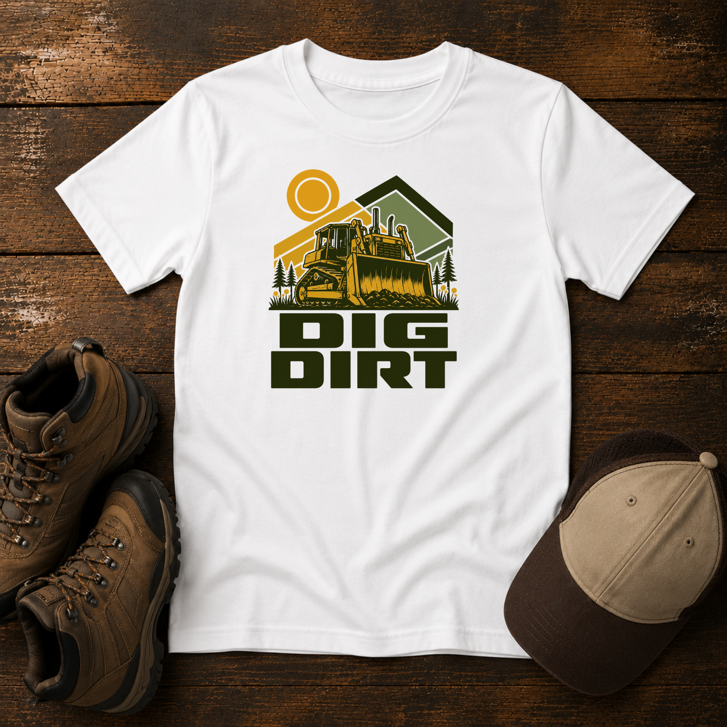 Kids Excavator "Dig Dirt" Shirt