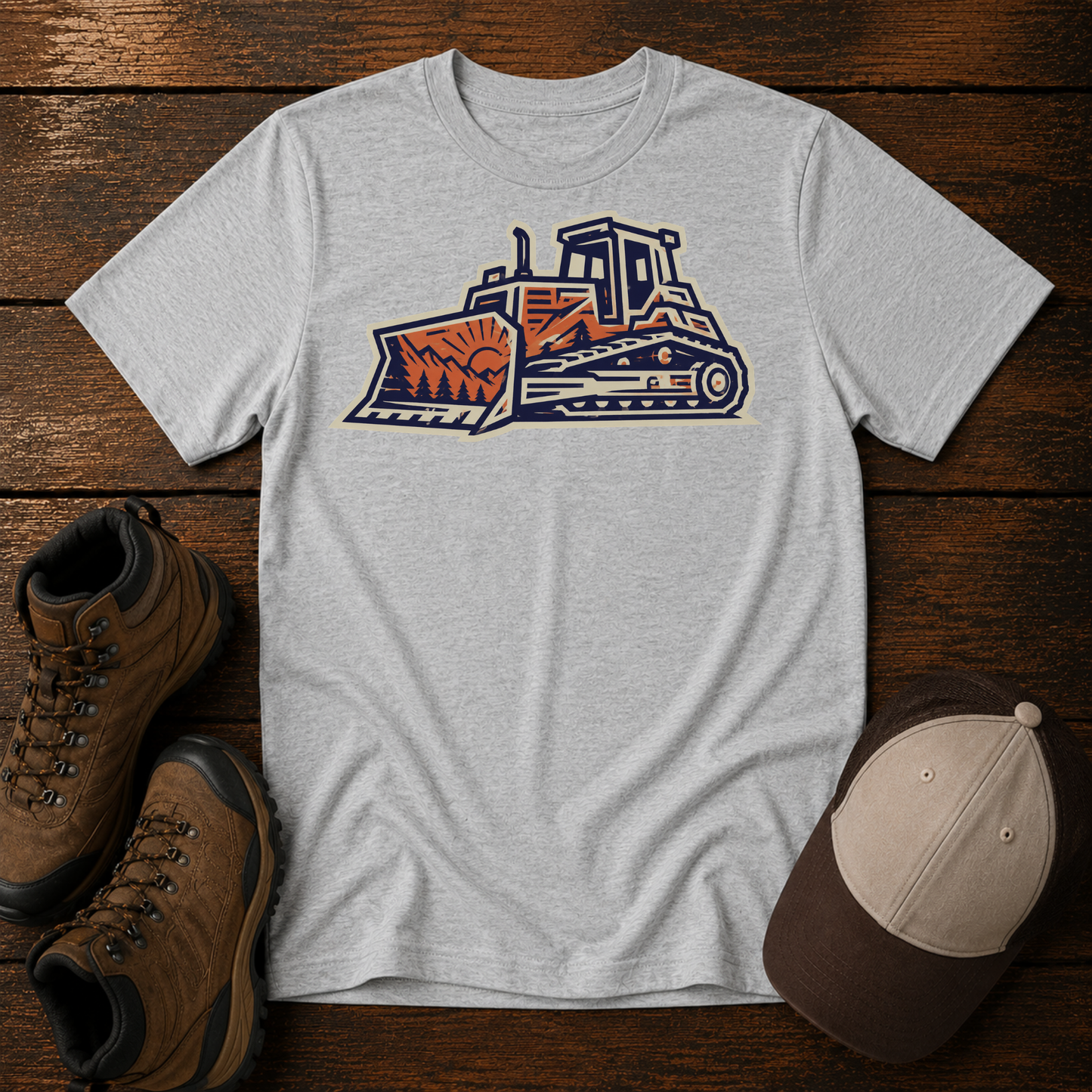 Kids Bulldozer Shirt, Construction Equipment Tee