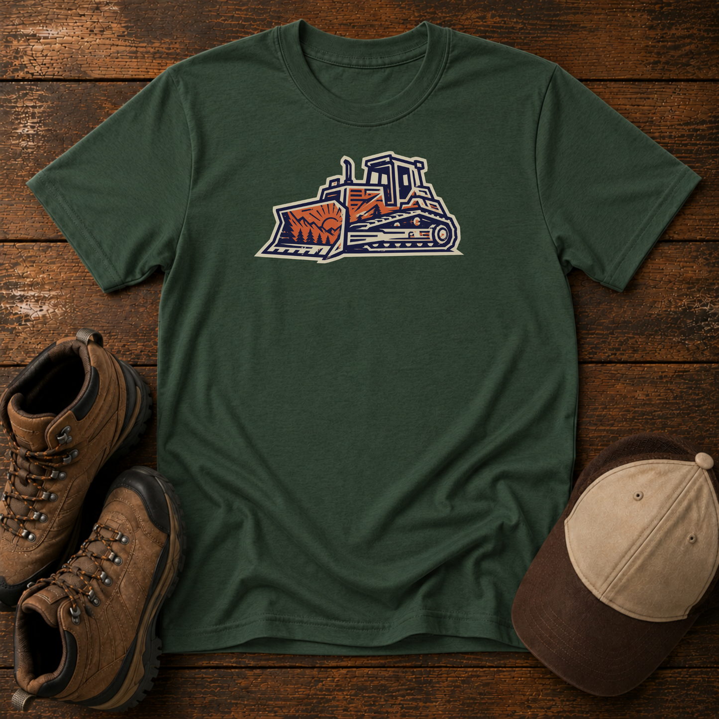 Kids Bulldozer Shirt, Construction Equipment Tee