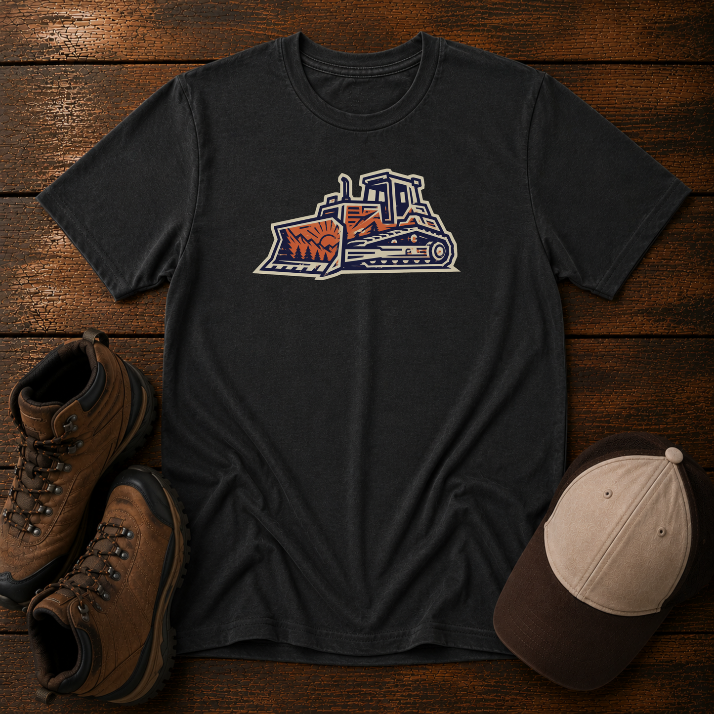 Kids Bulldozer Shirt, Construction Equipment Tee