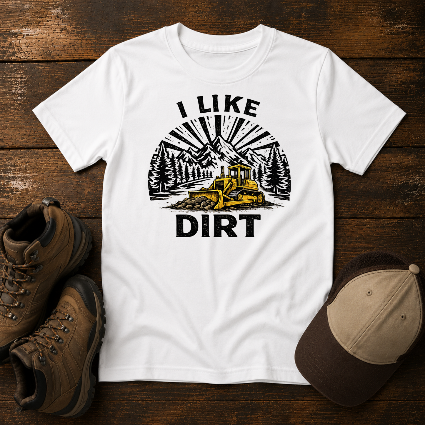 I Like Dirt Kids Construction Shirt
