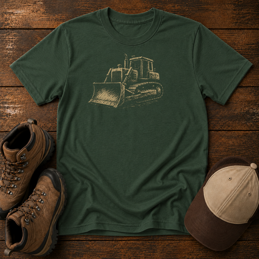 Bulldozer Kids Shirt | Minimalist Construction Tee