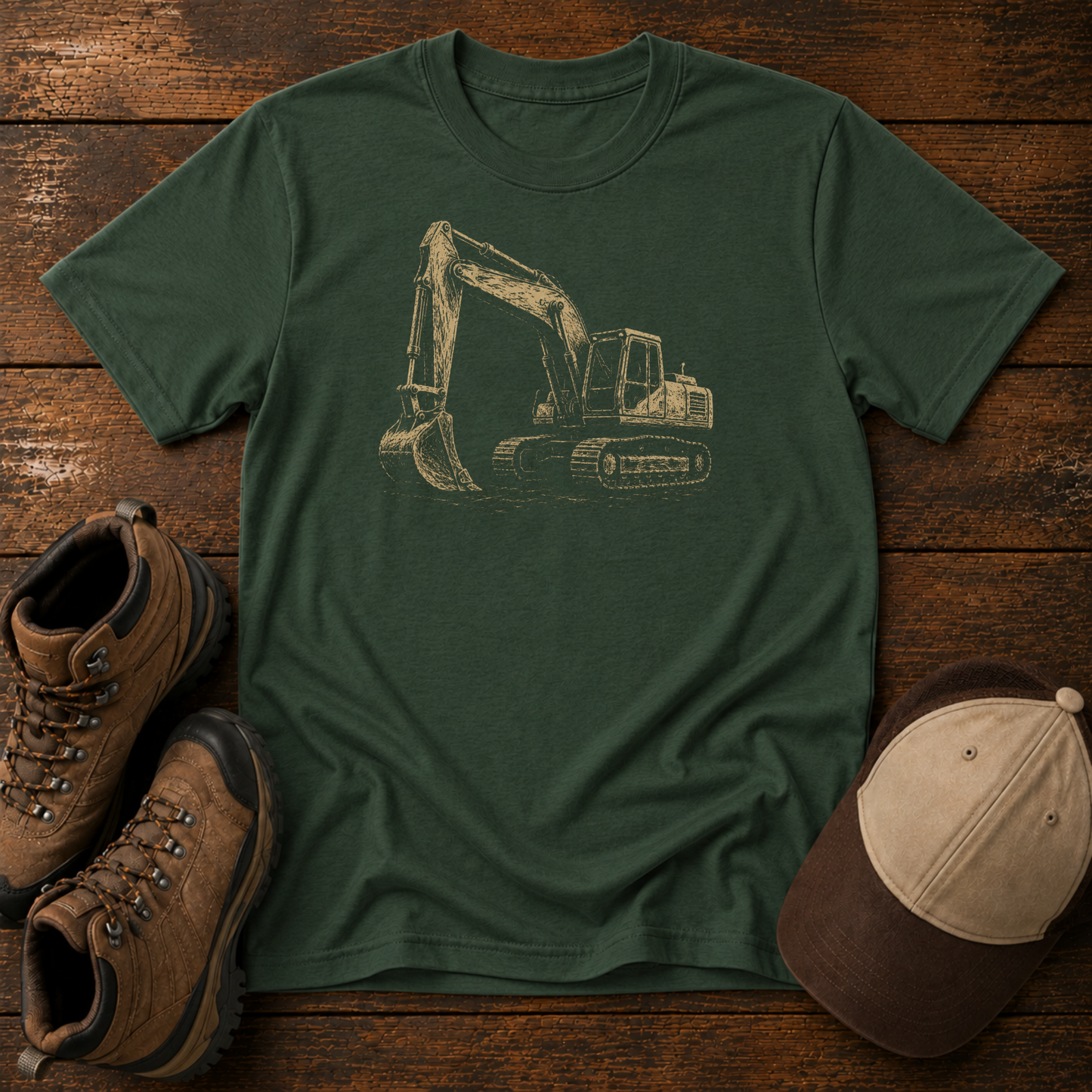 Excavator Kids Shirt | Minimalist Construction Tee