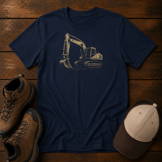 Excavator Kids Shirt | Minimalist Construction Tee