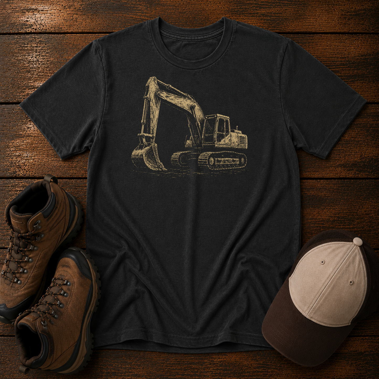Excavator Kids Shirt | Minimalist Construction Tee