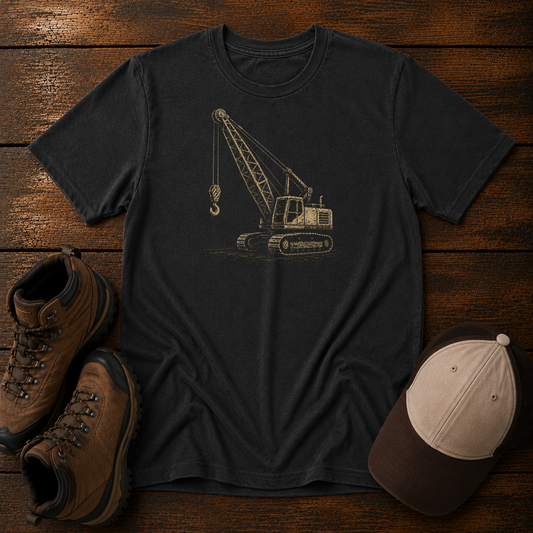 Crane Kids Shirt | Crawler Crane Construction Tee