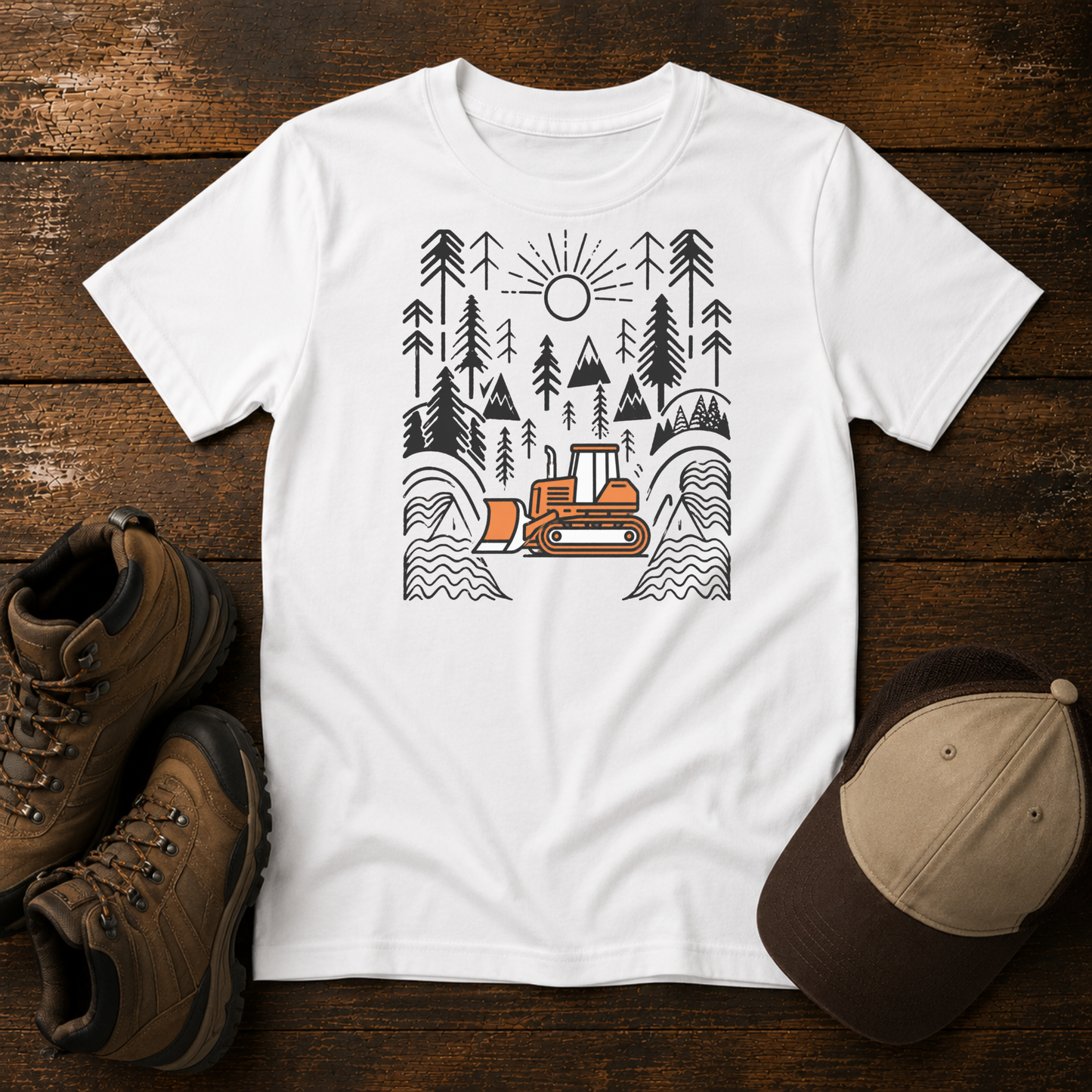 Bulldozer Kids Shirt | Outdoor Adventure Digger Shirt