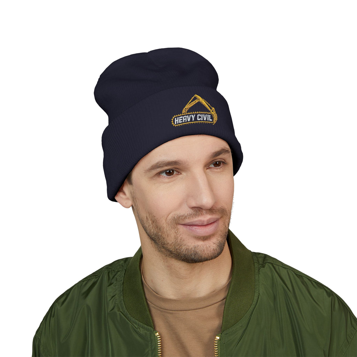 Heavy Civil Operator Embroidered Cuffed Beanie