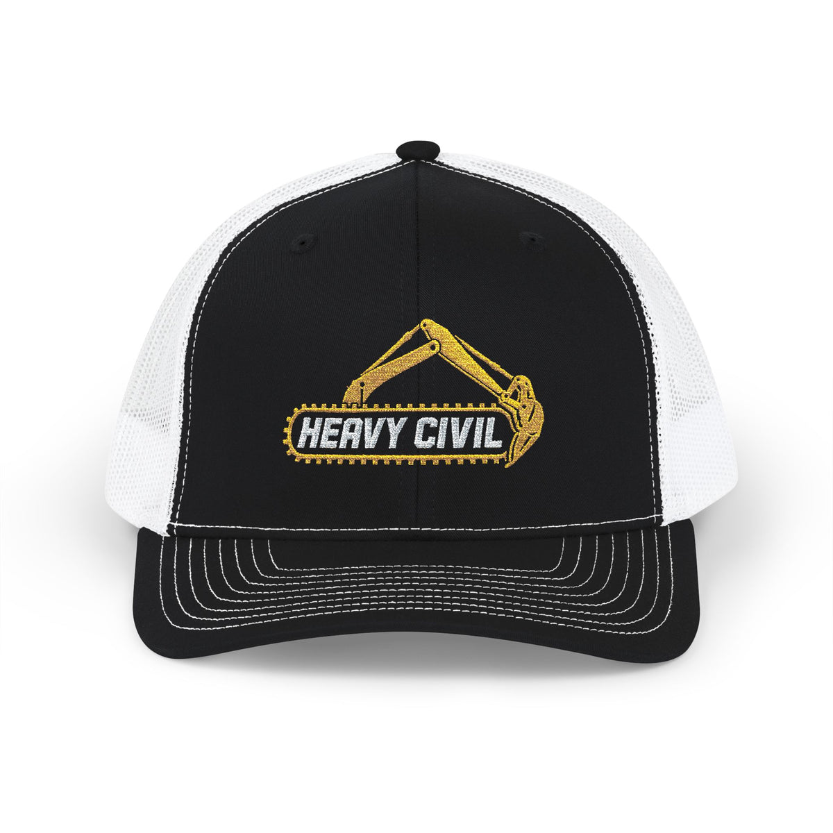 Heavy Civil Excavator Embroidered Richardson Trucker Hat | Heavy Equipment Operator Hat