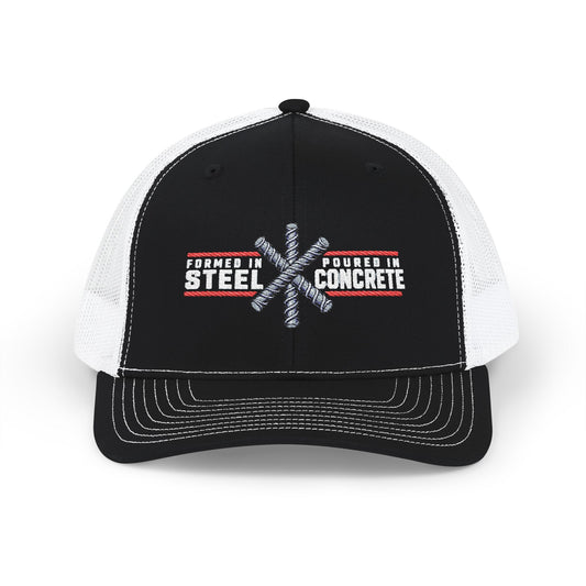 Formed in Steel, Poured in Concrete Embroidered Richardson Trucker Hat