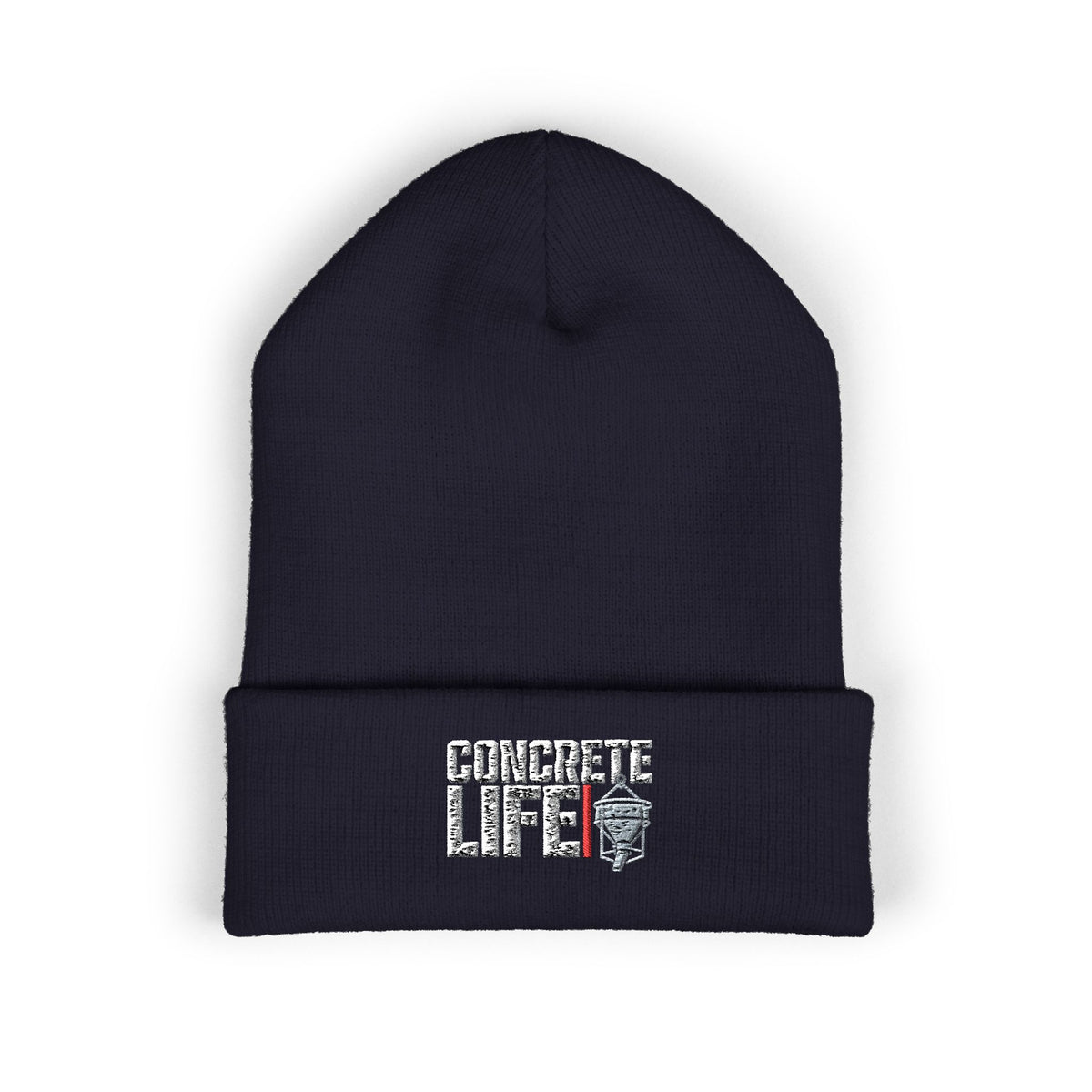 Concrete Life Embroidered Cuffed Beanie
