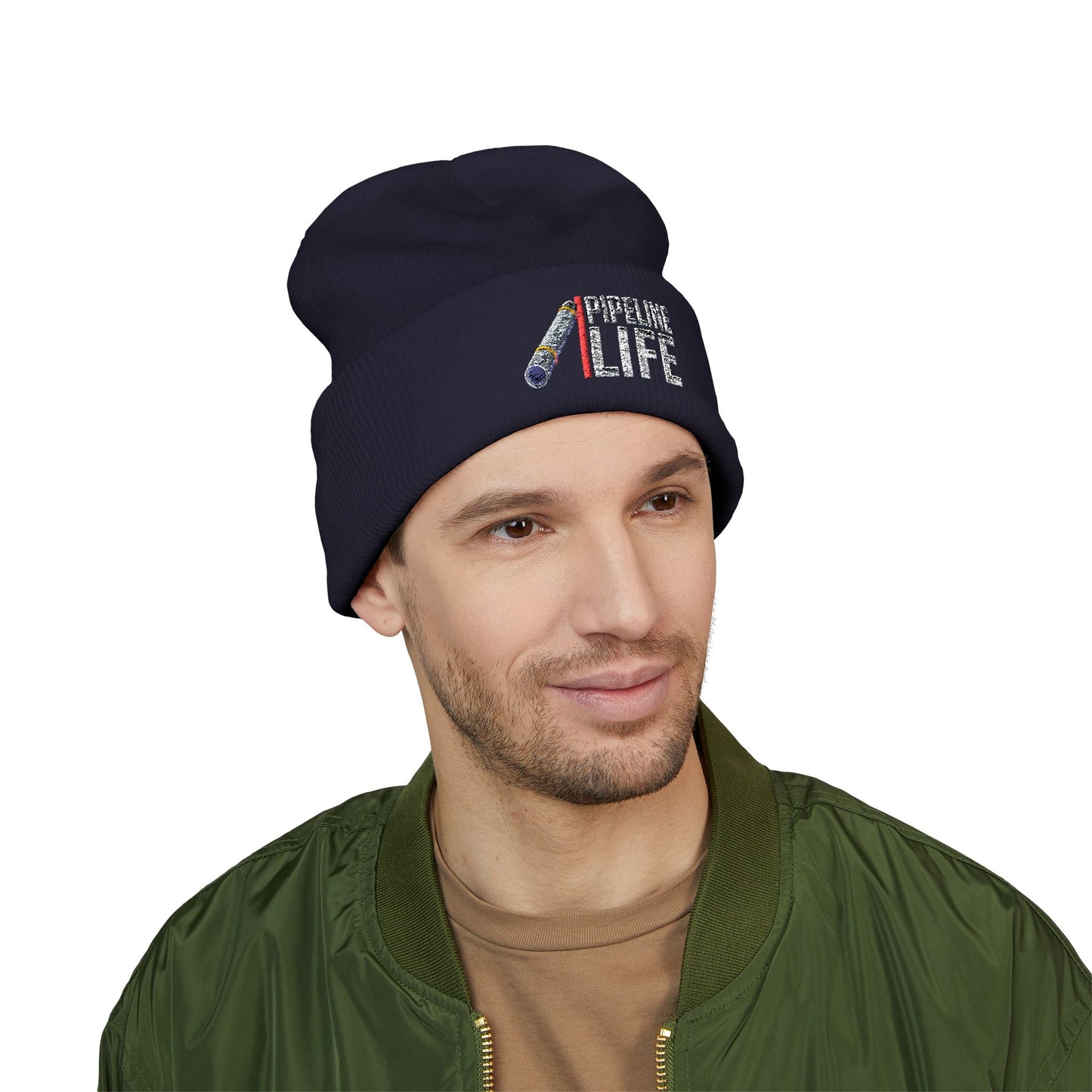 Pipeline Life Pipe Embroidered Cuffed Beanie