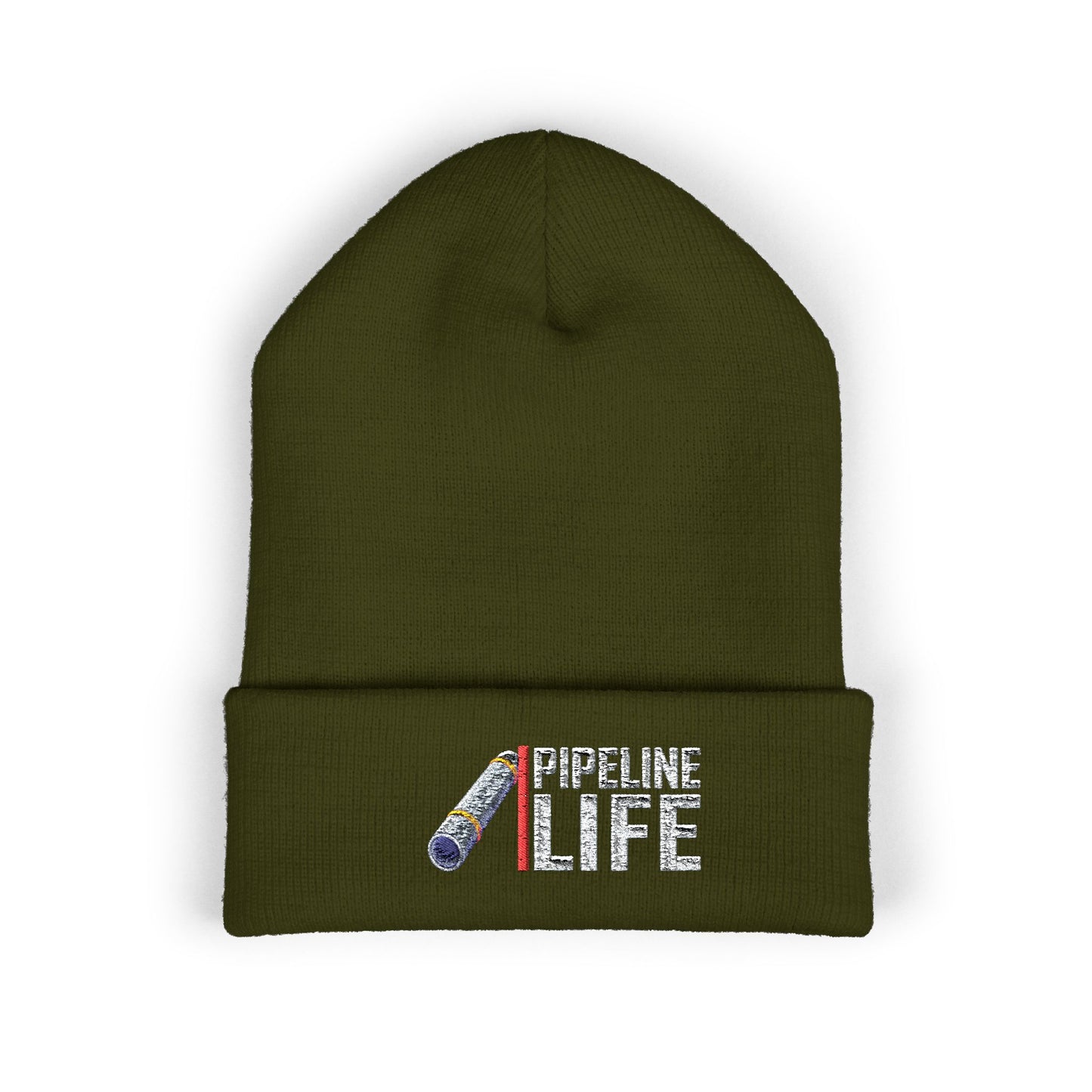 Pipeline Life Pipe Embroidered Cuffed Beanie