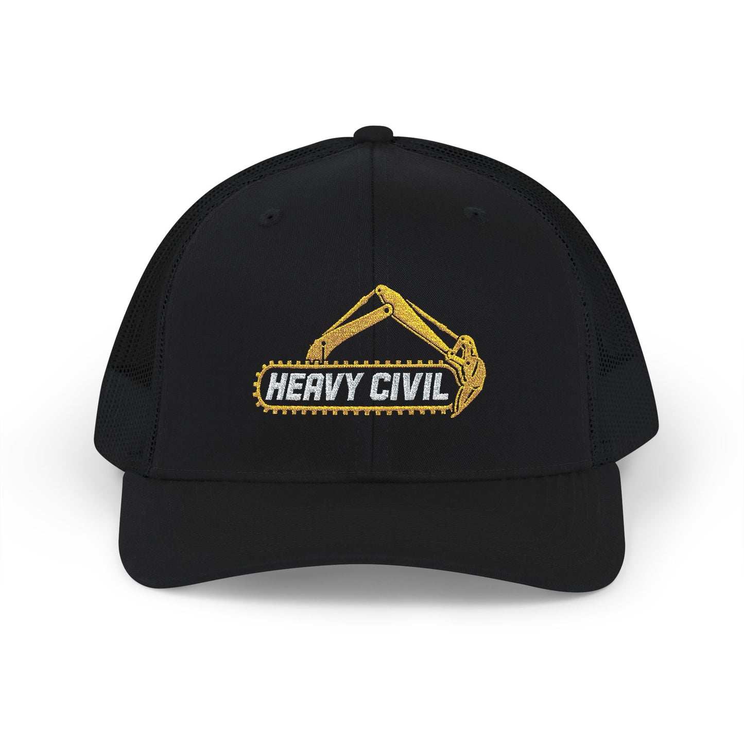 Heavy Civil Excavator Embroidered Richardson Trucker Hat | Heavy Equipment Operator Hat