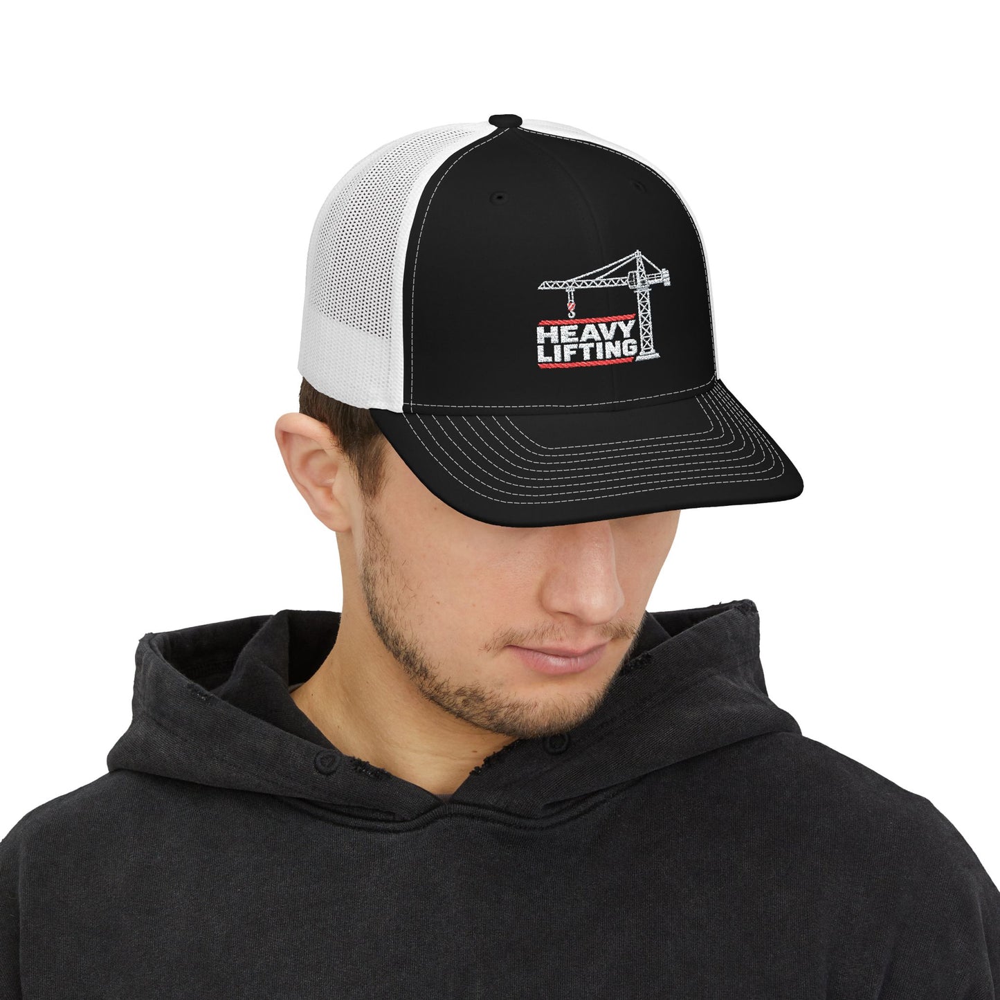 Heavy Lifting Tower Crane Embroidered Hat | Crane Operator Construction Hat