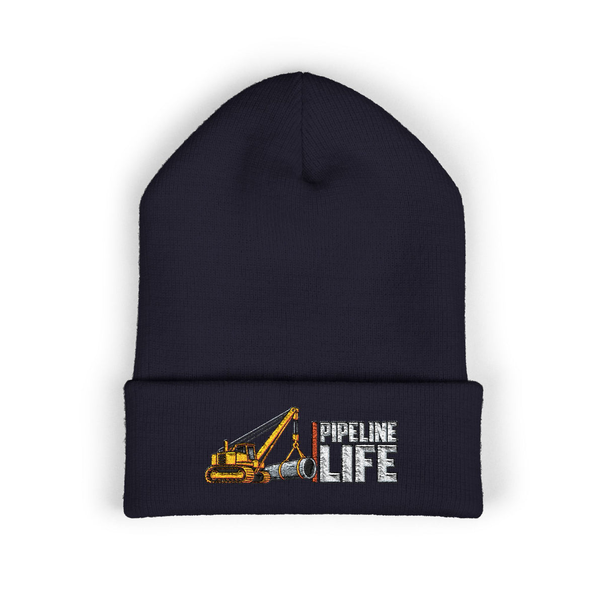 Embroidered Pipeline Life Cuffed Beanie