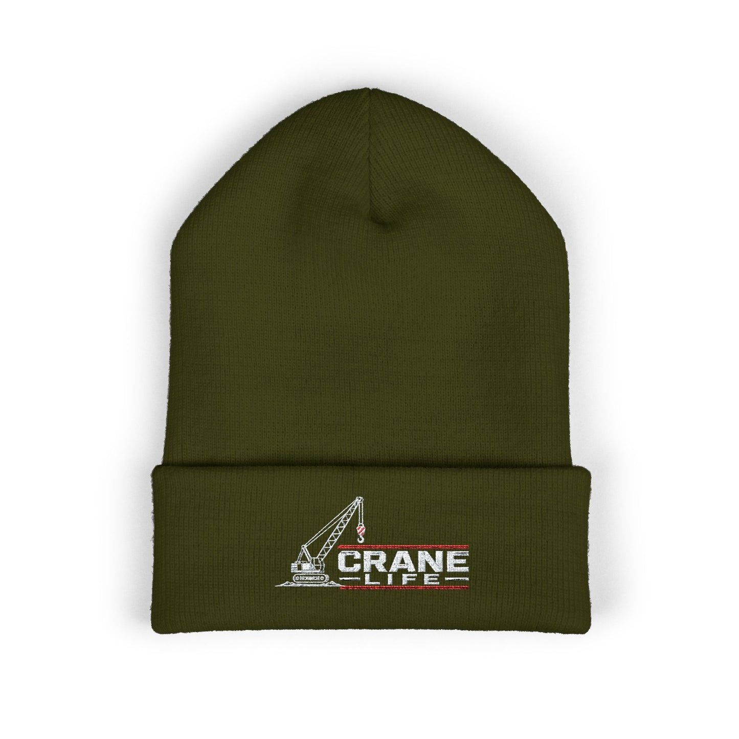 Crane Life Embroidered Cuffed Beanie | Crane Operator Construction Beanie