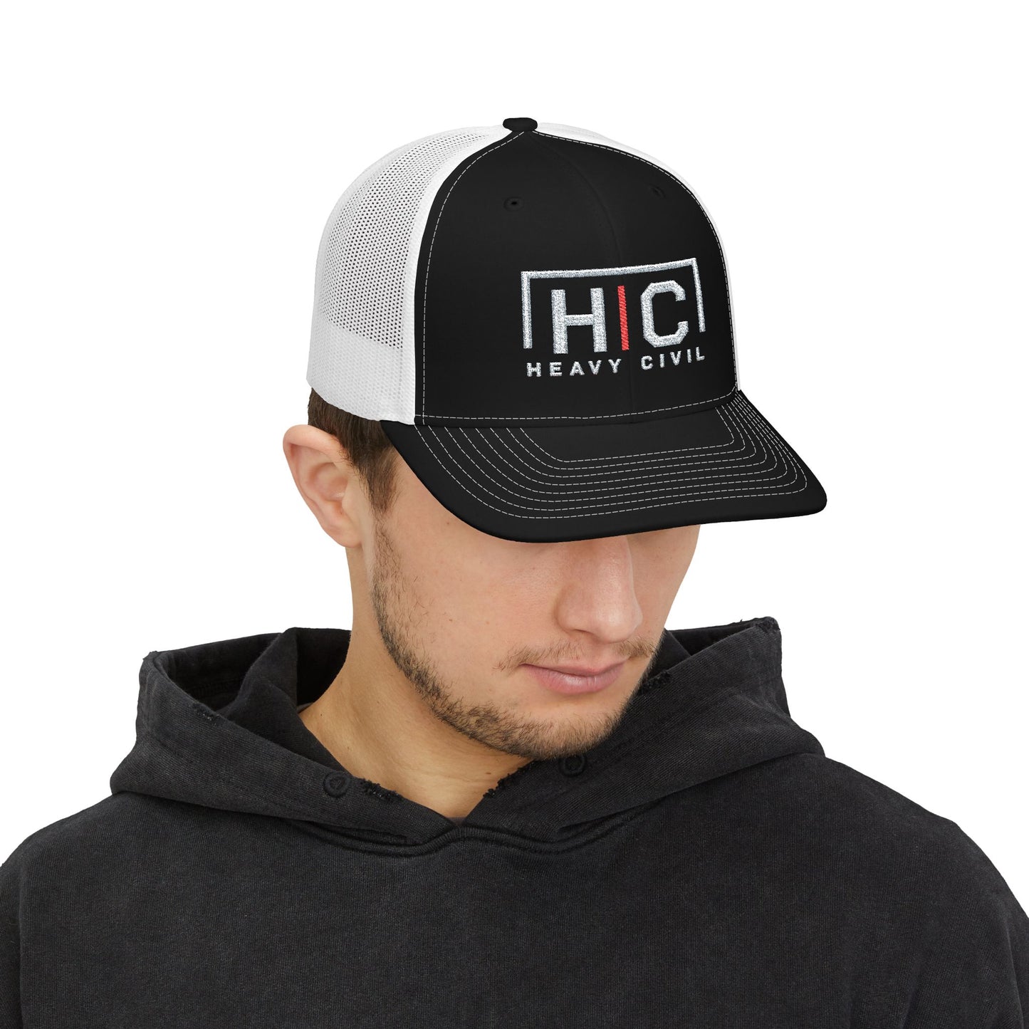 Heavy Civil Embroidered Richardson Trucker Hat | Construction Work Hat