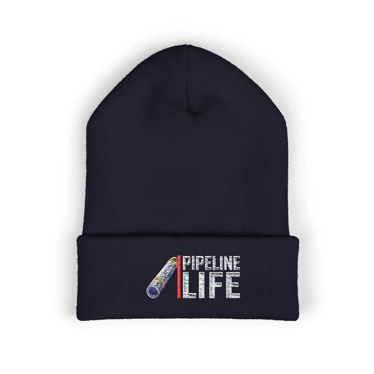 Pipeline Life Pipe Embroidered Cuffed Beanie