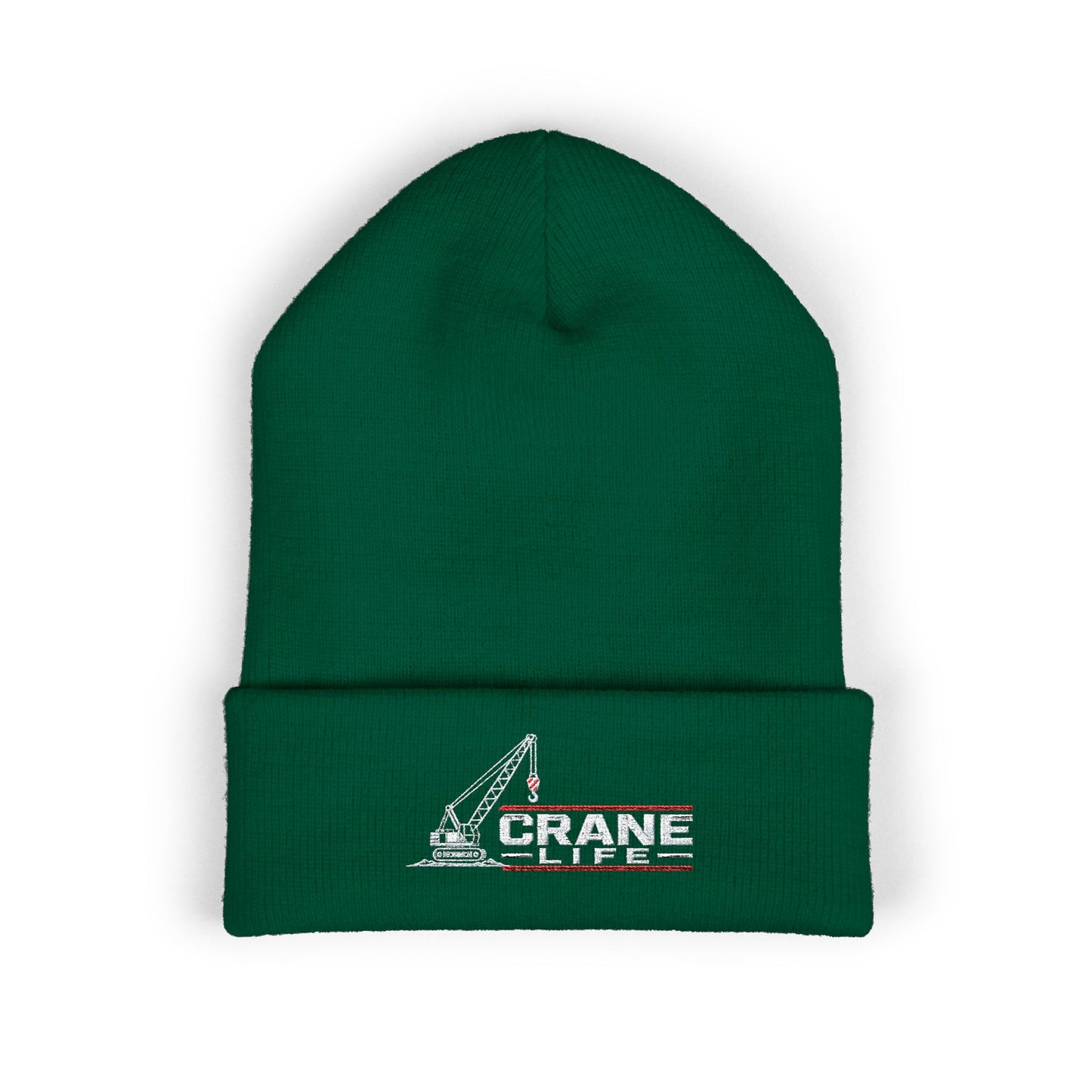 Crane Life Embroidered Cuffed Beanie | Crane Operator Construction Beanie