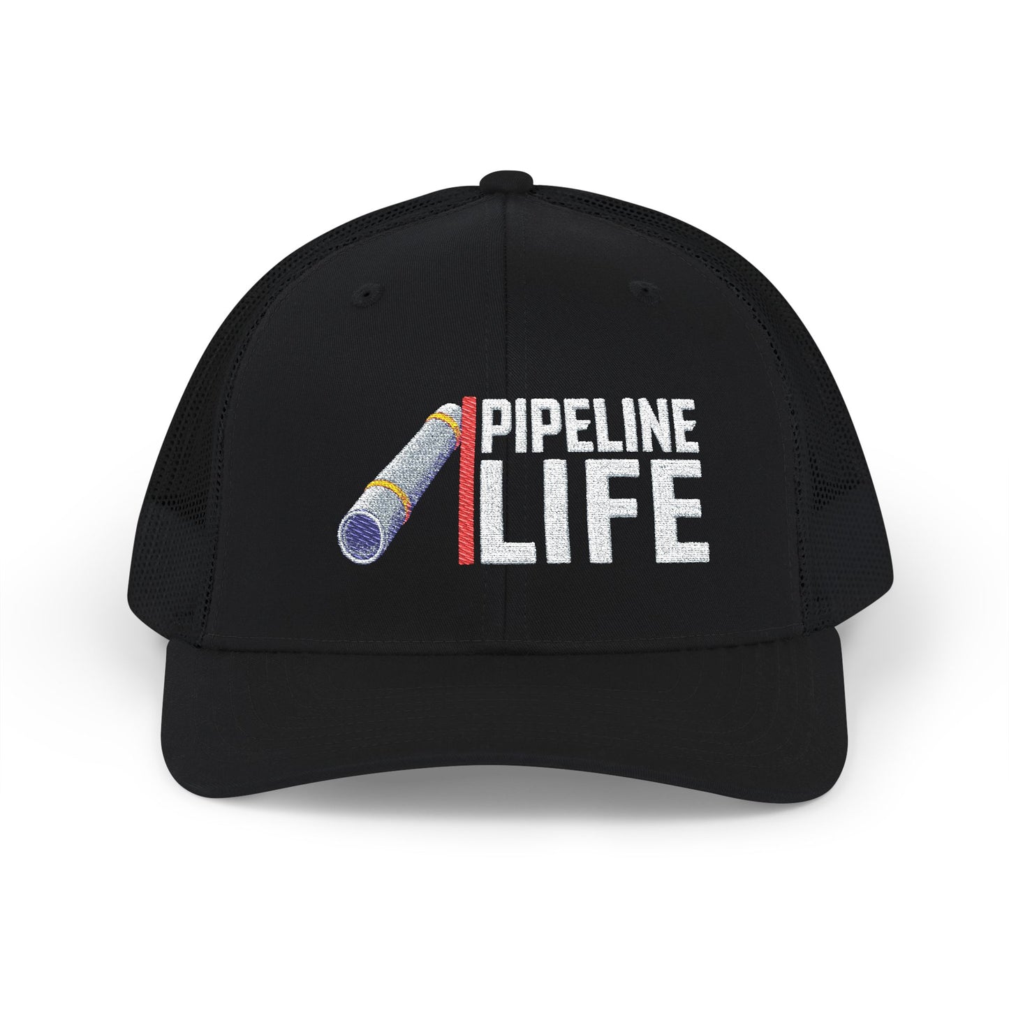 Pipeline Life Pipe Embroidered Richardson Trucker Hat | Pipeliners Work Hat