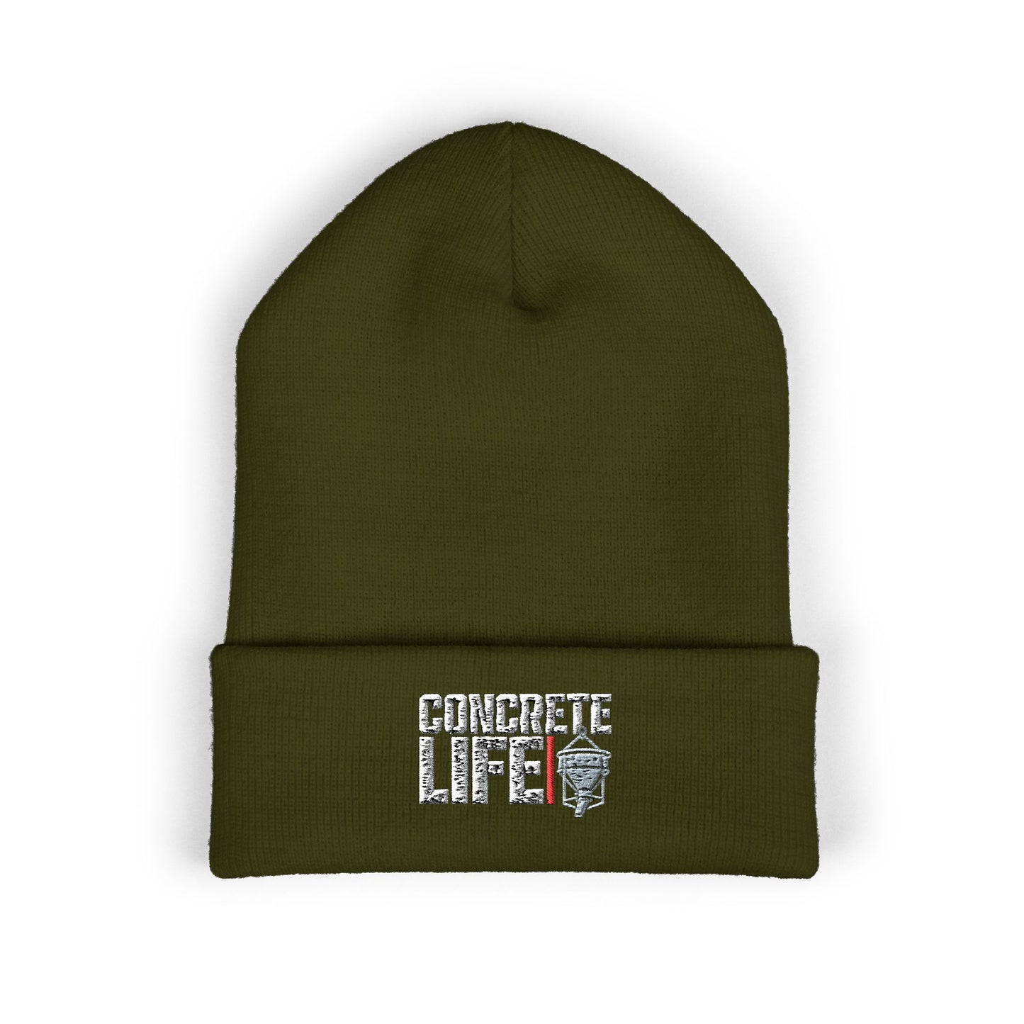 Concrete Life Embroidered Cuffed Beanie