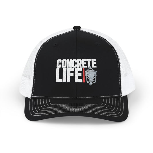 Concrete Life Embroidered Richardson Trucker Hat | Concrete Construction Hat