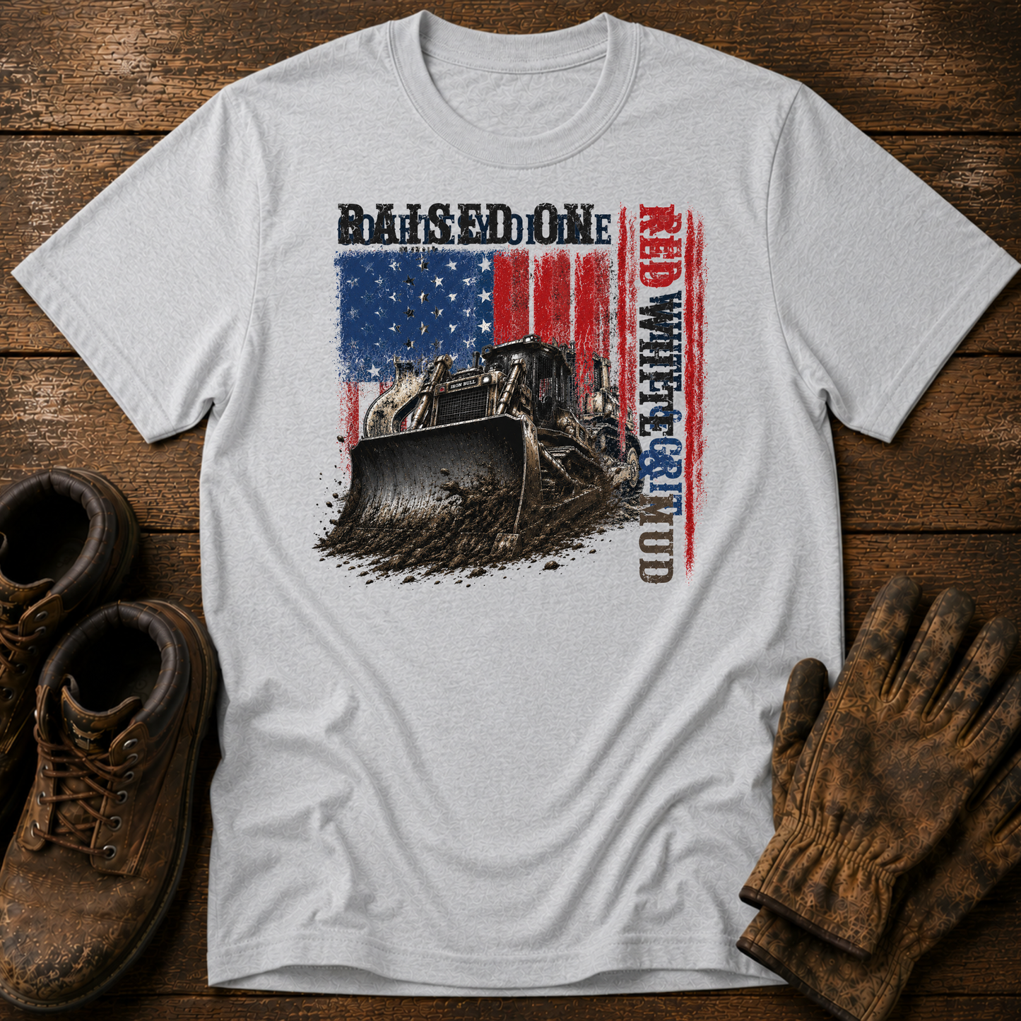 Raised on Red White & Mud — Front Design