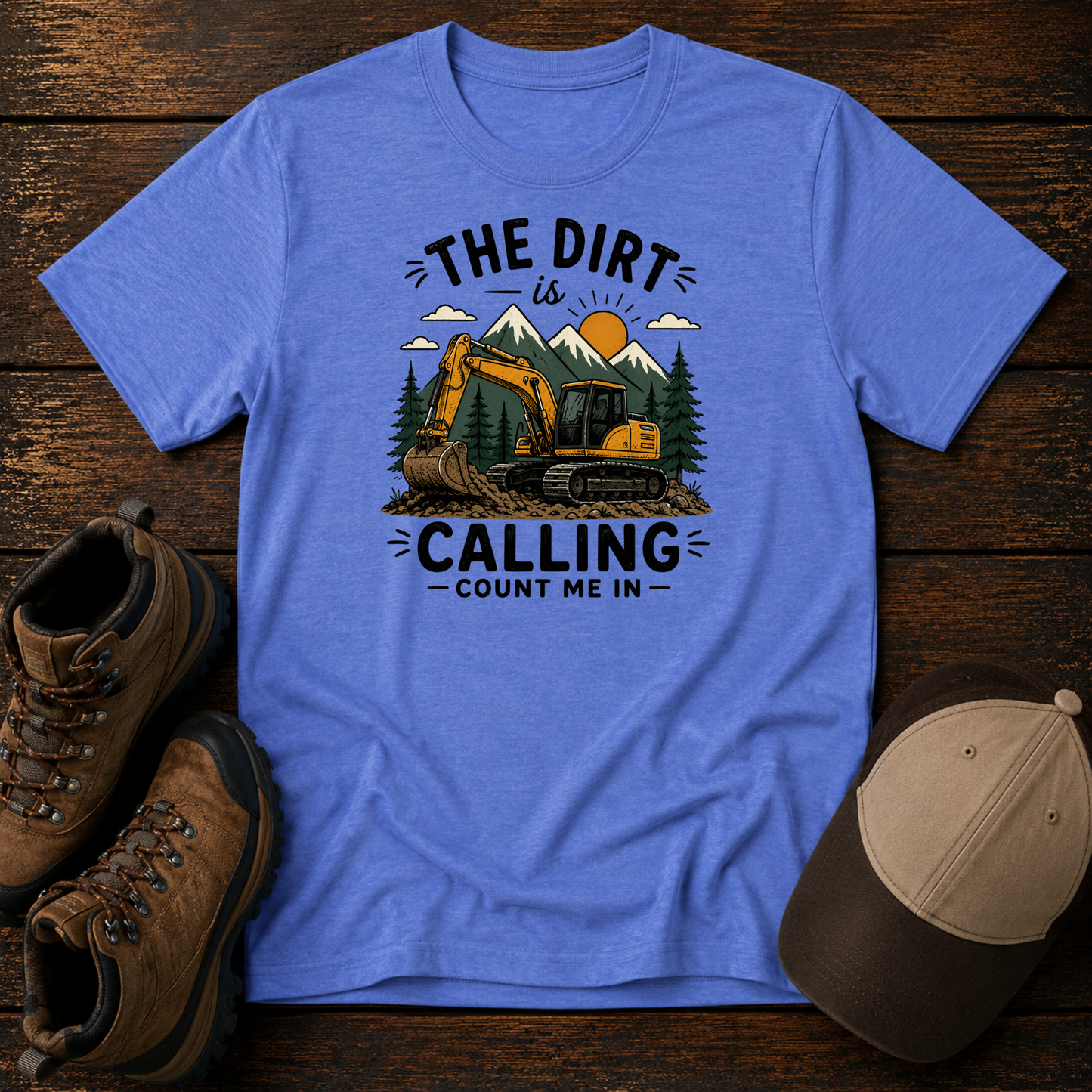 The Dirt Is Calling Count Me In Shirt | Excavator Kids Construction Tee